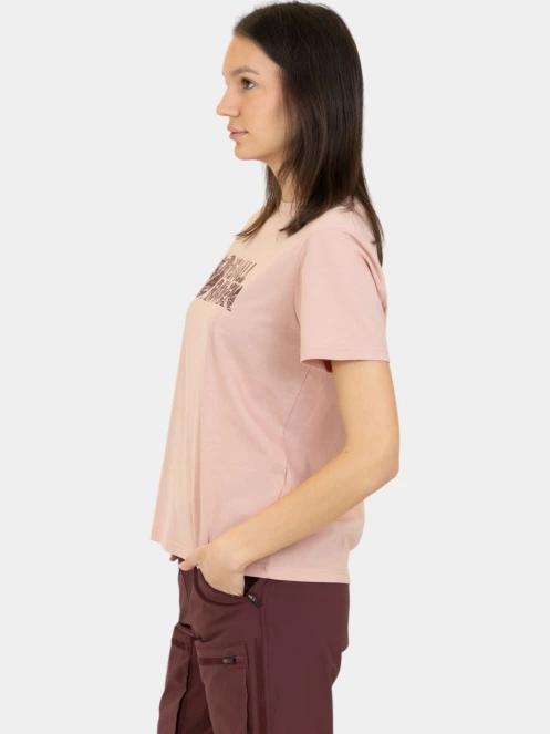 tricou cu maneci scurte pt. femei Fjallraven Lush Logo T-shirt W roz 3