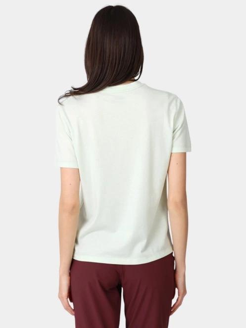 tricou cu maneci scurte pt. femei Fjallraven Lush Logo T-shirt W verde deschis 4