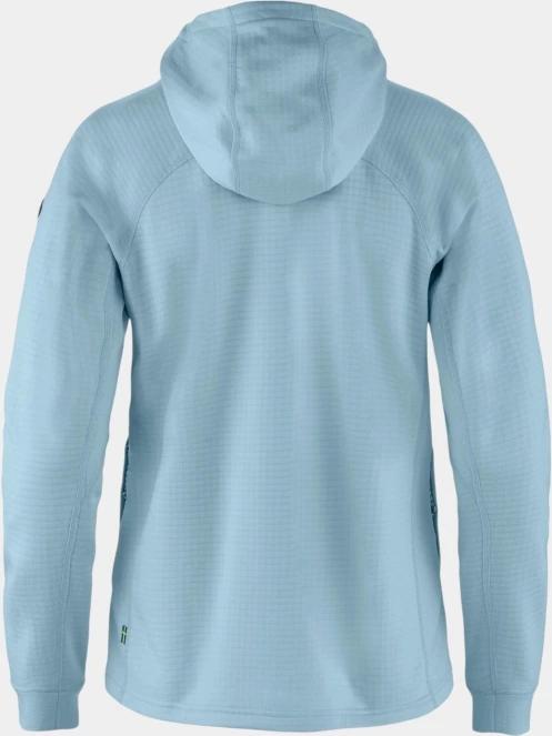 pulover polar pt. femei Fjallraven Abisko Grid Fleece Hoodie W albastru deschis 3
