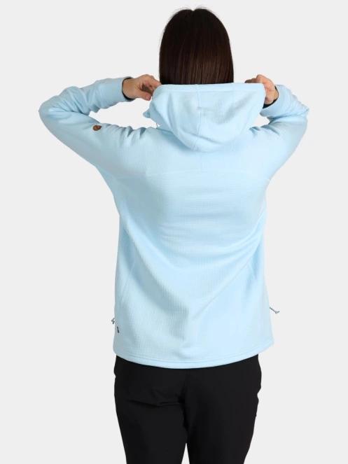pulover polar pt. femei Fjallraven Abisko Grid Fleece Hoodie W albastru deschis 4