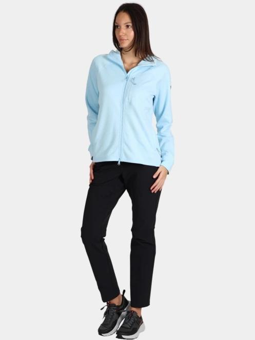 pulover polar pt. femei Fjallraven Abisko Grid Fleece Hoodie W albastru deschis 5