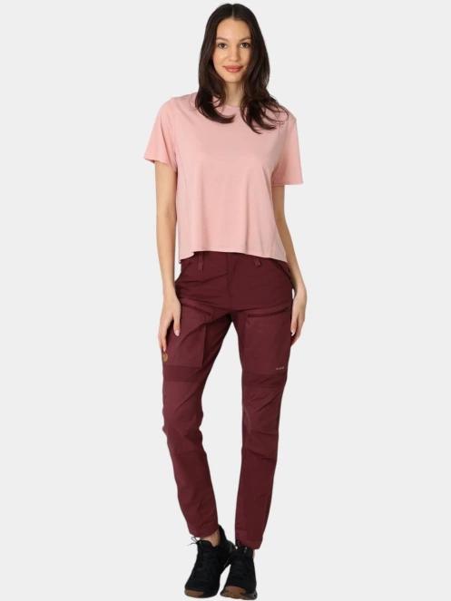 tricou pentru sport, cu maneci scurte pt. femei Fjallraven Abisko Lite SS W roz 5