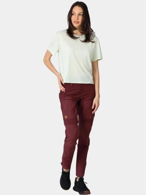 tricou pentru sport, cu maneci scurte pt. femei Fjallraven Abisko Lite SS W verde deschis 5