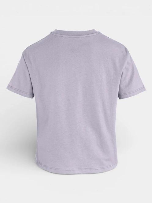 tricou cu maneci scurte pt. femei Fjallraven Fjällblomster Logo T-shirt W violet 3