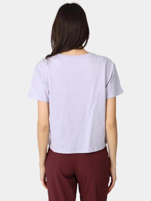 tricou cu maneci scurte pt. femei Fjallraven Fjällblomster Logo T-shirt W violet 4