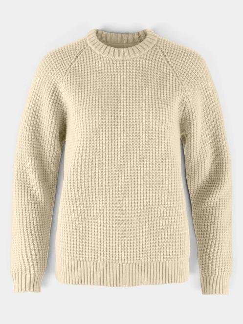 pulover tricotat pt. femei Fjallraven Övik Waffle Knit W nisip 7