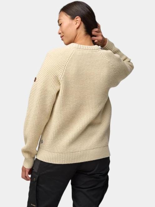 pulover tricotat pt. femei Fjallraven Övik Waffle Knit W nisip 4