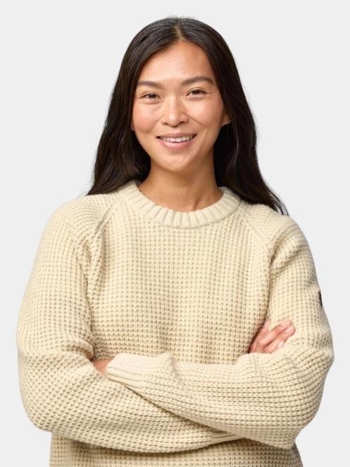 pulover tricotat pt. femei Fjallraven Övik Waffle Knit W nisip 5