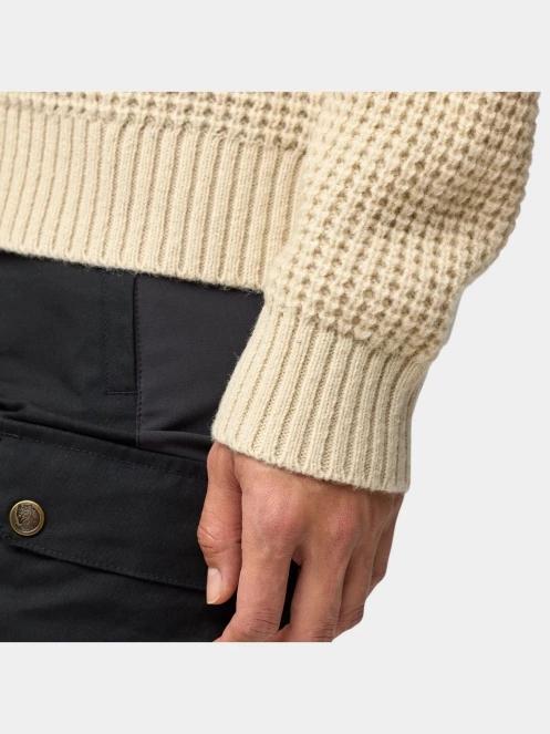 pulover tricotat pt. femei Fjallraven Övik Waffle Knit W nisip 6