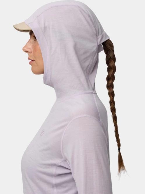 tricou cu maneci lungi, pentru sport pt. femei Fjallraven Abisko Wool Hoodie W violet 6