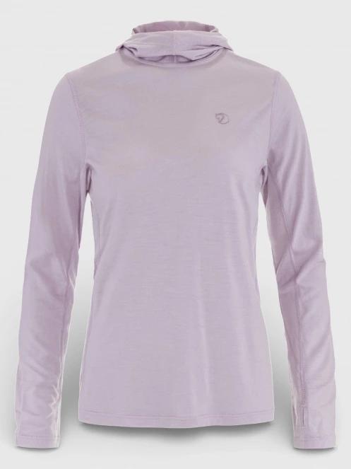 tricou cu maneci lungi, pentru sport pt. femei Fjallraven Abisko Wool Hoodie W violet 9