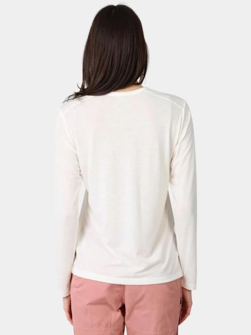 tricou cu maneci lungi, pentru sport pt. femei Fjallraven High Coast LS W alb 4