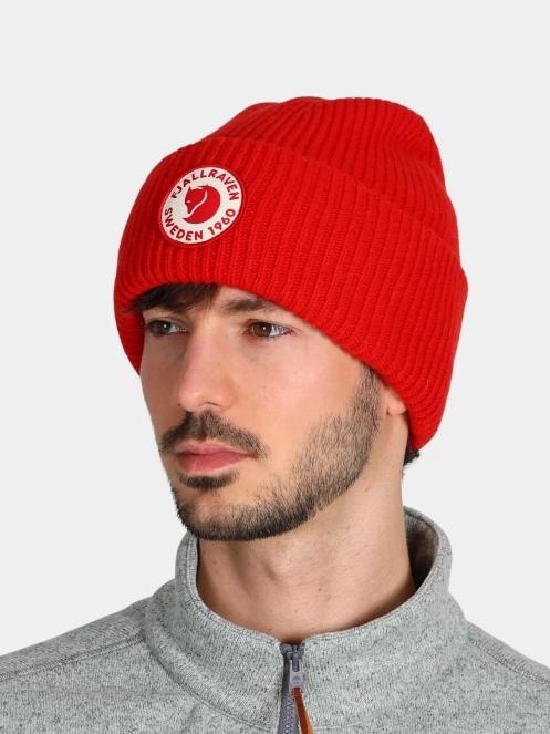 caciula tricotata Fjallraven 1960 Logo Hat rosu 5