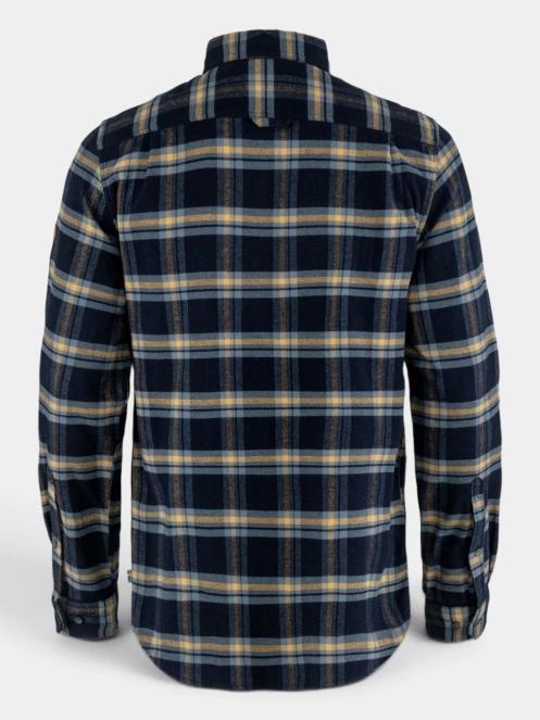 camasa cu maneci lungi pt. barbati Fjallraven Övik Heavy Flannel Shirt M albastru inchis 11
