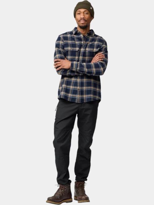camasa cu maneci lungi pt. barbati Fjallraven Övik Heavy Flannel Shirt M albastru inchis 5