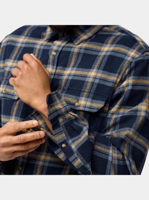 camasa cu maneci lungi pt. barbati Fjallraven Övik Heavy Flannel Shirt M albastru inchis 8