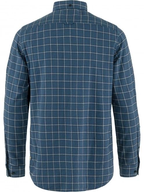 camasa cu maneci lungi pt. barbati Fjallraven Övik Flannel Shirt M albastru inchis 3