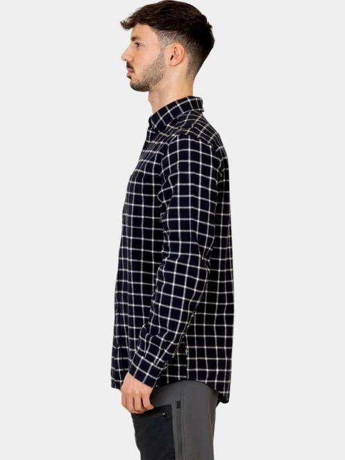 camasa cu maneci lungi pt. barbati Fjallraven Övik Flannel Shirt M albastru inchis 3