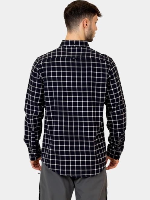 camasa cu maneci lungi pt. barbati Fjallraven Övik Flannel Shirt M albastru inchis 4