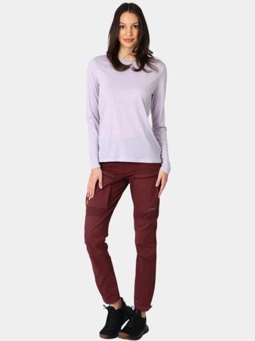 tricou cu maneci lungi, pentru sport pt. femei Fjallraven Abisko Wool LS W violet 5