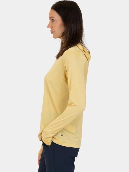 pulover cu gluga pt. femei Fjallraven Abisko Sun-hoodie W galben 3
