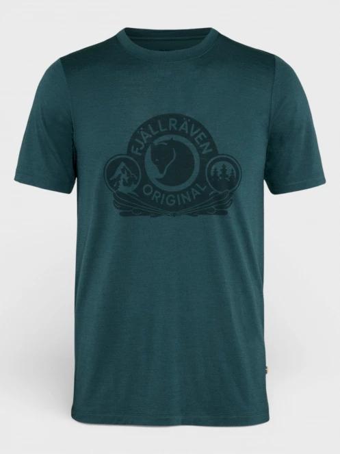 tricou pentru sport, cu maneci scurte pt. barbati Fjallraven Abisko Wool Classic SS M albastru inchis 2