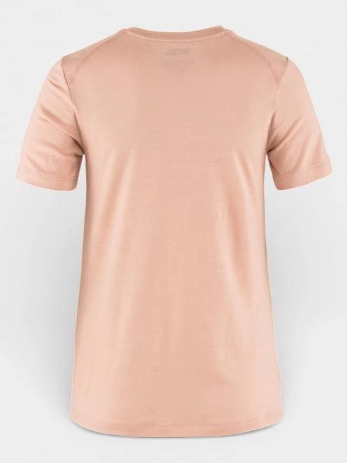 tricou pentru sport, cu maneci scurte pt. femei Fjallraven Abisko Wool Fox SS W roz 3