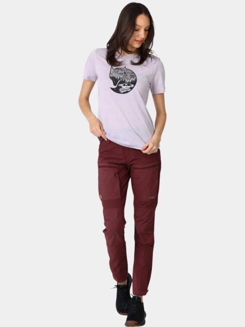 tricou pentru sport, cu maneci scurte pt. femei Fjallraven Abisko Wool Fox SS W violet 5