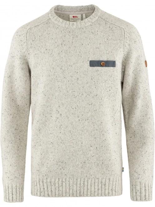 pulover tricotat pt. barbati Fjallraven Lada Round-neck Sweater M alb 2