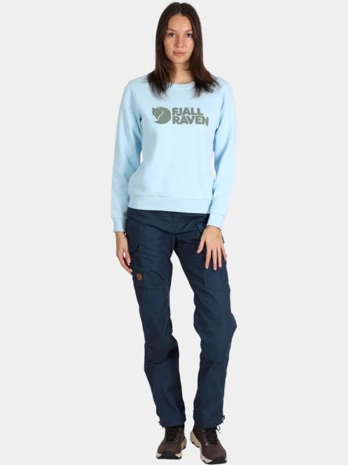 pulover pt. femei Fjallraven Fjällräven Logo Sweater W albastru deschis 5