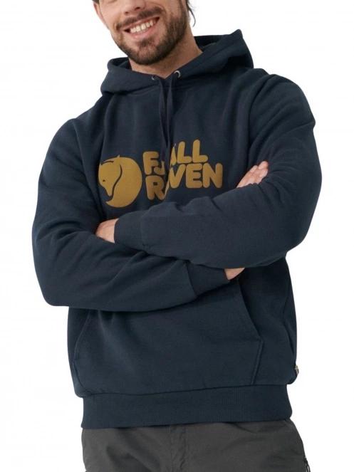 pulover cu gluga pt. barbati Fjallraven Fjällräven Logo Hoodie M albastru inchis 2