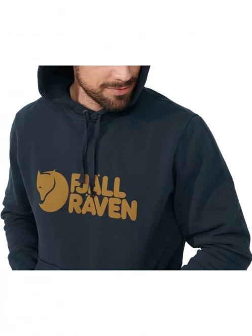 pulover cu gluga pt. barbati Fjallraven Fjällräven Logo Hoodie M albastru inchis 5