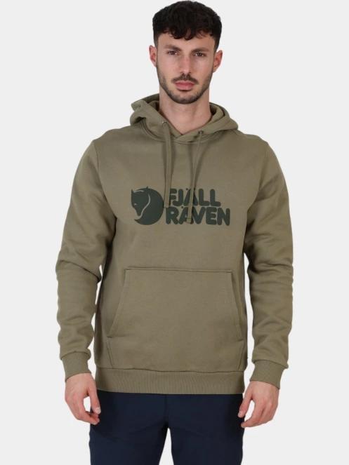 pulover cu gluga pt. barbati Fjallraven Fjällräven Logo Hoodie M oliv 2
