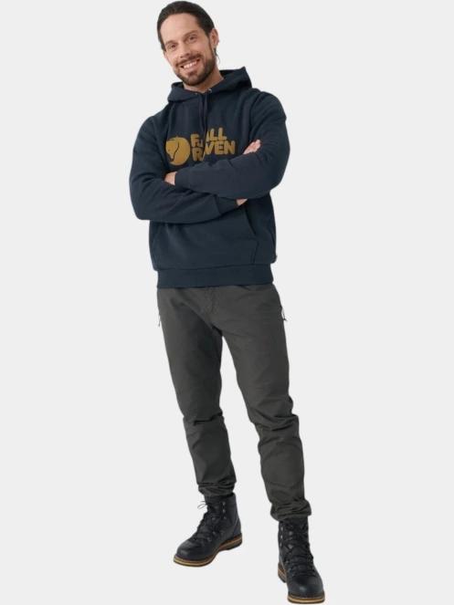 pulover cu gluga pt. barbati Fjallraven Fjällräven Logo Hoodie M albastru inchis 2