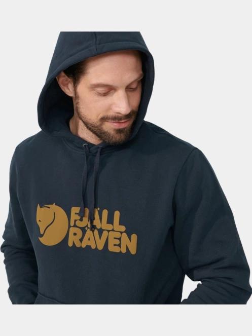 pulover cu gluga pt. barbati Fjallraven Fjällräven Logo Hoodie M albastru inchis 5