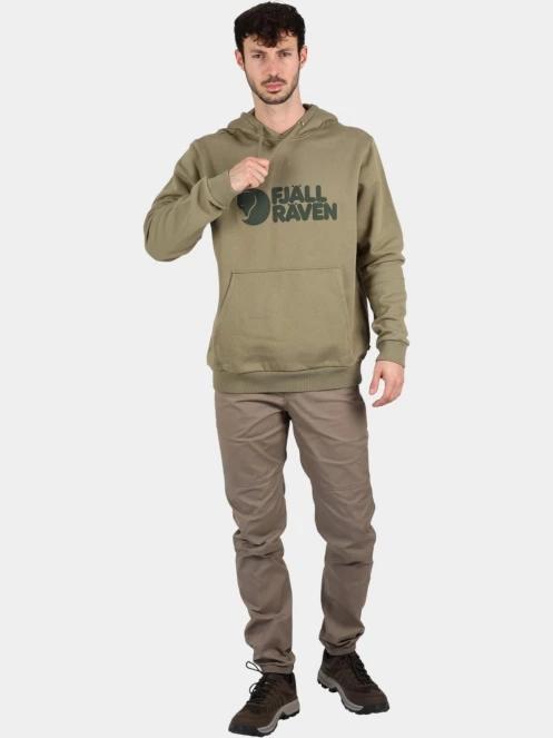 pulover cu gluga pt. barbati Fjallraven Fjällräven Logo Hoodie M oliv 5