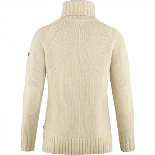 pulover tricotat pt. femei Fjallraven Övik Cable Knit Roller Neck W nisip 3