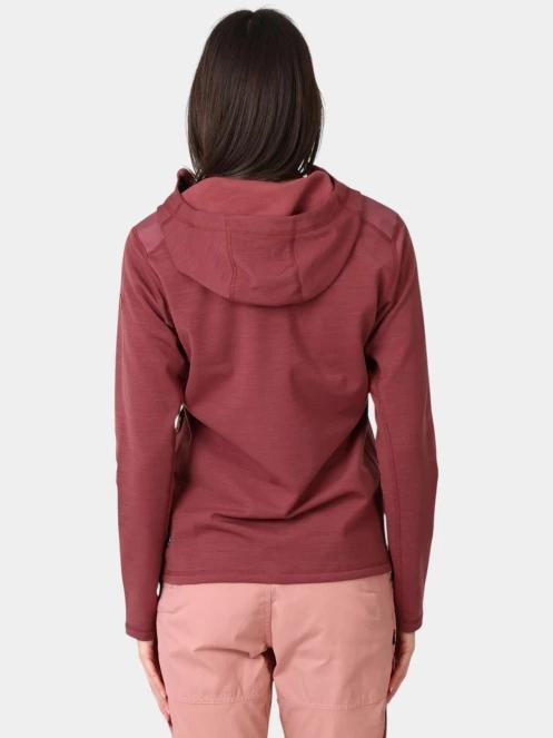 pulover polar pt. femei Fjallraven Keb Fleece Hoodie W bordo 4
