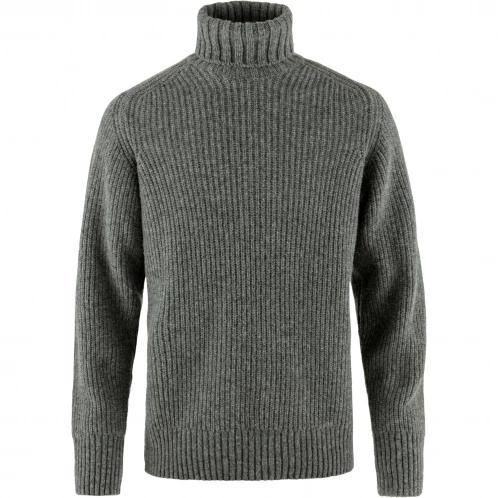 pulover tricotat pt. barbati Fjallraven Övik Roller Neck Sweater M gri 2