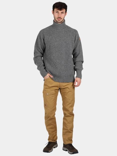pulover tricotat pt. barbati Fjallraven Övik Roller Neck Sweater M gri 5