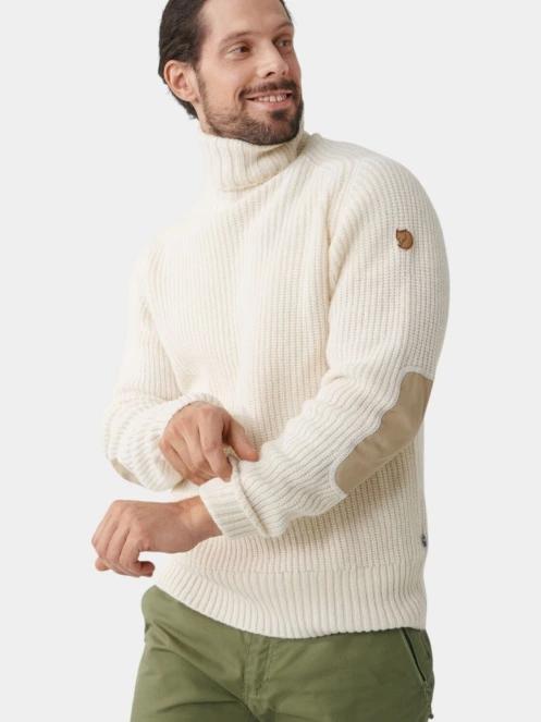 pulover tricotat pt. barbati Fjallraven Övik Roller Neck Sweater M nisip 2