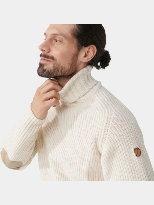 pulover tricotat pt. barbati Fjallraven Övik Roller Neck Sweater M nisip 5