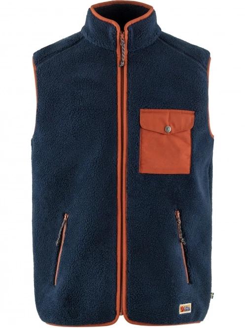 vesta polar pt. barbati Fjallraven Vardag Pile Fleece Vest M albastru inchis 2