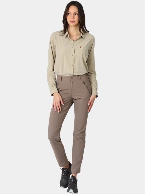 pantaloni de drumetie pt. femei Fjallraven Abisko Trail Stretch Trousers W maro 5