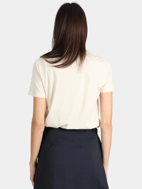 tricou cu maneci scurte pt. femei Fjallraven Fjällräven Logo Tee W nisip 4