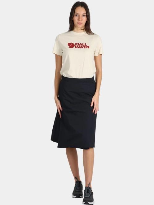 tricou cu maneci scurte pt. femei Fjallraven Fjällräven Logo Tee W nisip 5