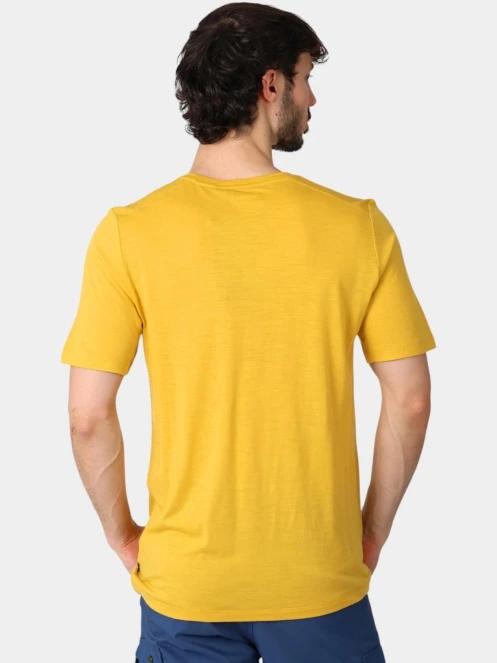 tricou pentru sport, cu maneci scurte pt. barbati Fjallraven Abisko Wool SS M galben 4