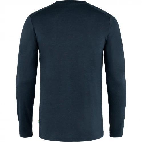 tricou cu maneci lungi pt. barbati Fjallraven Abisko Wool LS M albastru inchis 5
