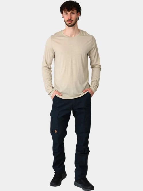 tricou cu maneci lungi, pentru sport pt. barbati Fjallraven Abisko Wool LS M nisip 5