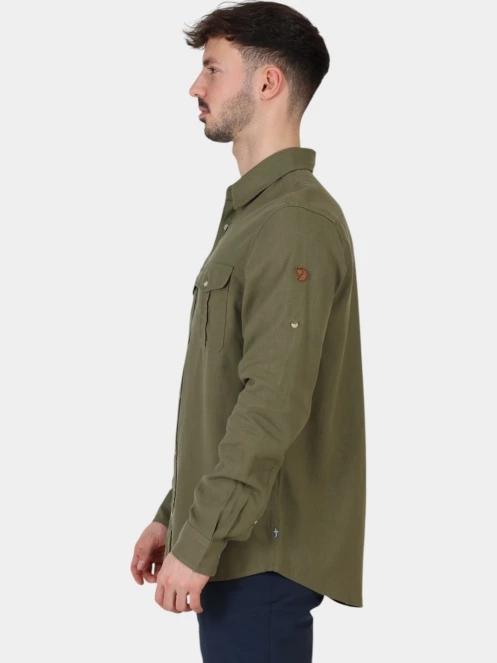 camasa cu maneci lungi pt. barbati Fjallraven Övik Travel Shirt LS M verde 3